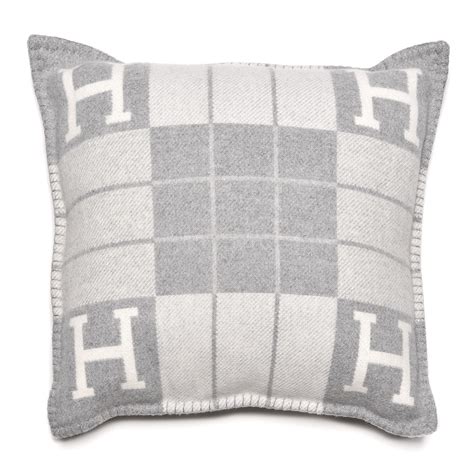 hermes pillow grey|cashmere hermes pillows.